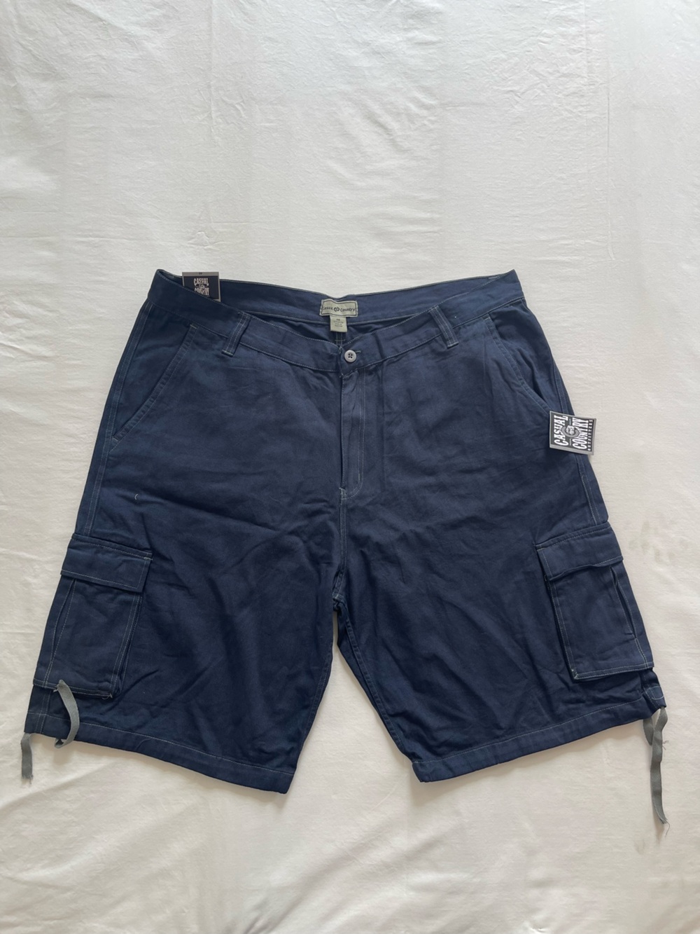 Casual Country Mens Navy Blue Cotton Cargo Shorts Size 46 NWT